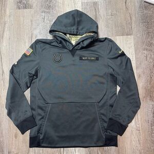 Nike therma fit salute troop Indianapolis Colts NFL hoodie gray camo fits men S